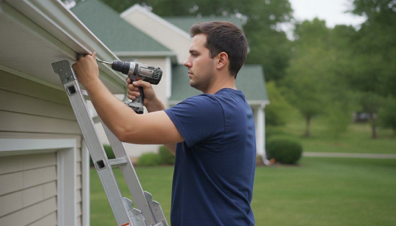 Gutter repair and maintenance work